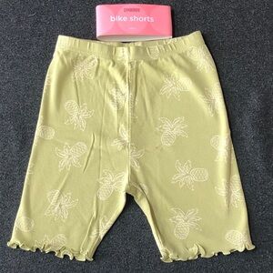 Gymboree Aloha Wahine 100% Cotton Pull-On Comfortable Green Bike Shorts Size 6